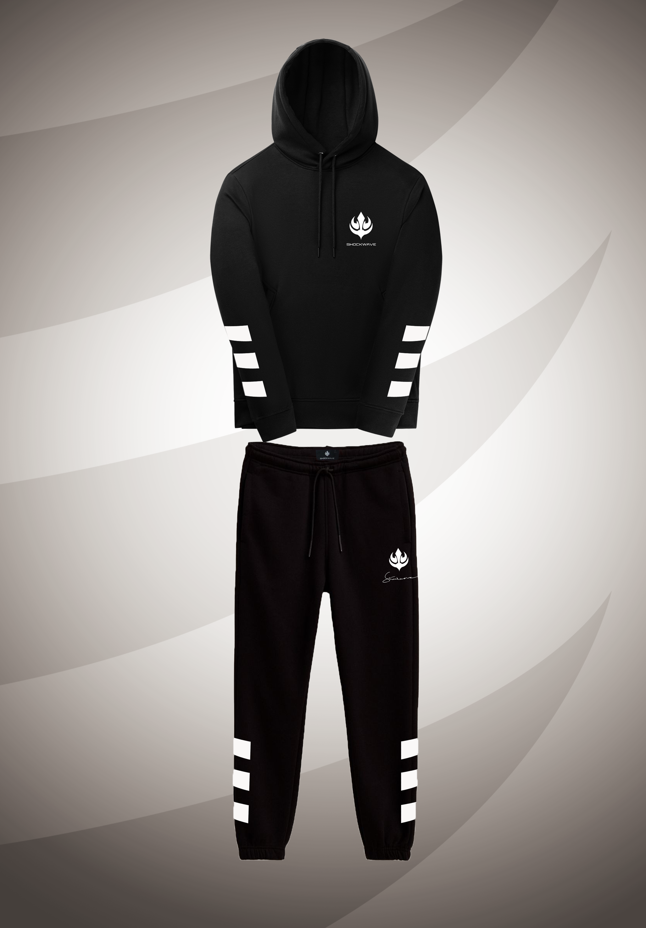 Black Striped Tracksuit