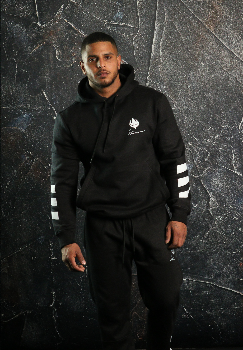 Black Striped Tracksuit