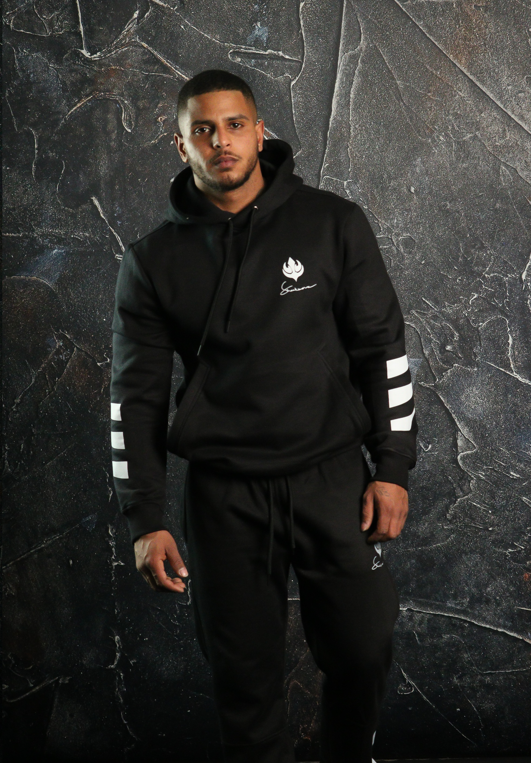 Black Striped Tracksuit