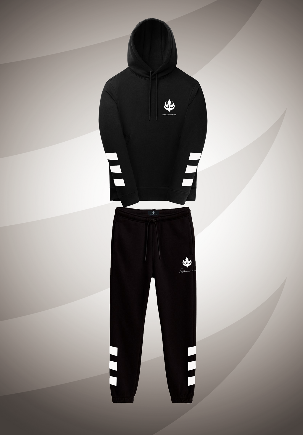 Black Striped Tracksuit