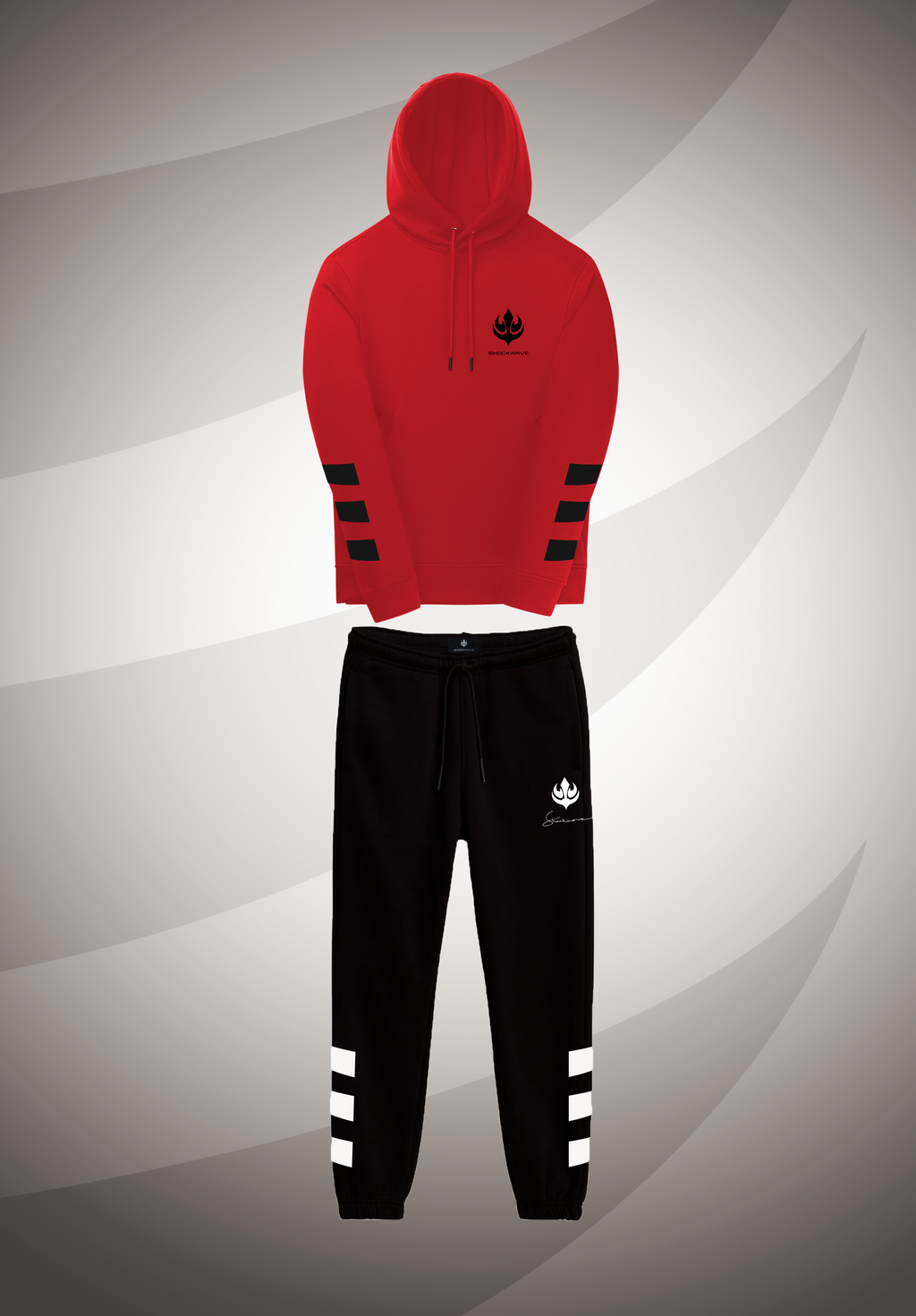 Red Striped Tracksuit